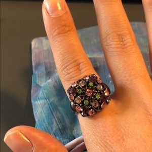 Jewel tone cocktail ring